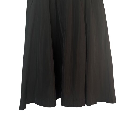 ZARA Black M/L Elastic Waist Midi Skirt Zara Polyester Flowy Design - Picture 11 of 15
